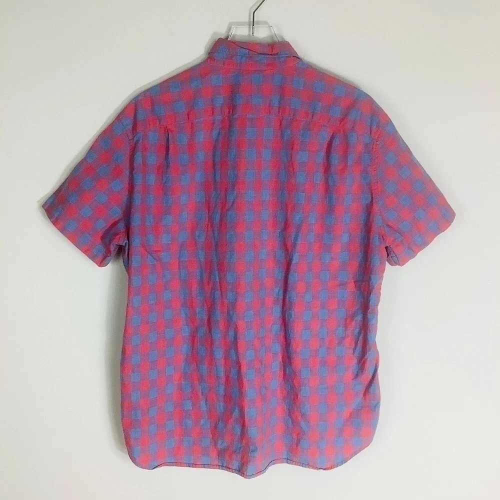 J.Crew Men's‎ Classic Gingham Button Down Short Sleeve Shirt XL